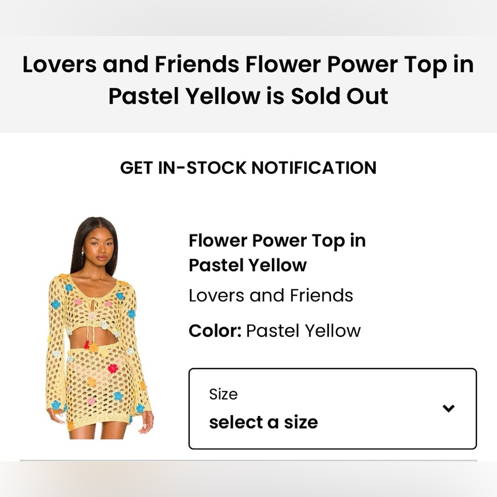 Lovers and friends yellow set. Perfect for a coverup and super cute!